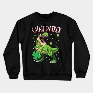 Saint Patrex T rex Dinosaur St Patrick's Day Crewneck Sweatshirt